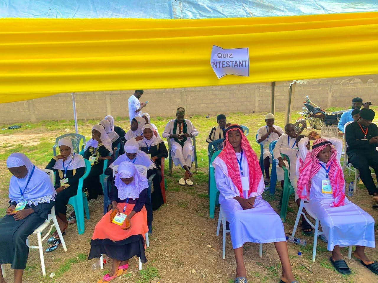 Quiz contestants seated for the Madrasa Musabaqa competition